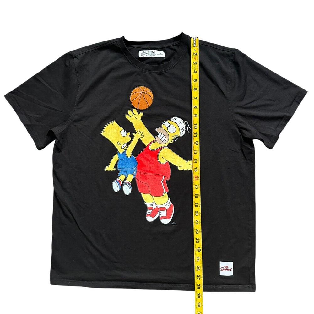 The Simpsons Homer & Bart Basketball Reach for the Clouds Shirt Size 2XL - Picture 4 of 8